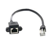 Cavo di estensione di rete LAN Ethernet con montaggio a pannello a vite Cat5 Cat6e 8P8C FTP STP UTP RJ45 maschio-femmina 100M/1000M di velocità(20cm)