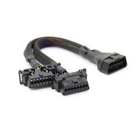 Cavo Di Estensione OBD2 2 In 1 2PCS OBDII Maschio A 2 Femmina Splitter Auto