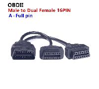 Cavo Di Estensione OBDII OBD2 16 Pin Maschio A Doppia Femmina Splitter Y