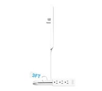 Cavo Di Estensione Sottile Per Presa Elettrica | Elettrica Con 3 Prese, Dal Design Elegante E,Placca Da Parete Ultra Sottile Per,Per Studio, Camera Da, Soggiorno E Appartamento