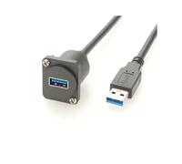 Cavo di Estensione USB 3.0 Tipo D Maschio-Femmina Convertitore per Montaggio A Pannello XLR Tipo A Cavo di Accoppiamento Flangiato per Chassis USB A