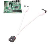 Cavo di estensione USB2.0 a 9 pin | Cavo di estensione USB 2.0 Splitter a 9 pin - Forniture di connessione di progettazione della treccia di filo scudo per scuole, internet cafes, case e uffici