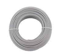 Cavo di filo per decespugliatore, lunghezza 15 m, filo di acciaio da 3 mm per decespugliatore, tosaerba e tagliaerba, grigio