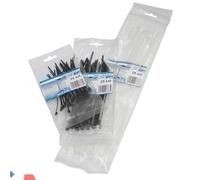Cavo di fissaggio nero, confezione da 100 pezzi, 2,5 mm, ideale per l'organizzazione e la gestione dei cavi.