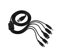 Cavo di gioco, cavo di ricarica, caricabatterie USB 5 in 1 abs per Nintendo Nds Ll/Xl 3ds Wii U Psp Cavo di ricarica multifunzione