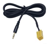 Cavo di ingresso audio ausiliario AUX per auto, interfaccia 3,5 mm, connettore a 6 pin, per modelli compatibili, colore nero