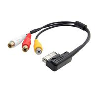 Cavo di ingresso DVD DVD femmina da MMI a 3 RCA audio video AMI per auto nero