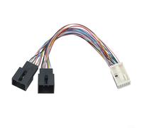Cavo di installazione CD per auto, adattatore da 1 a 2 Y, 12 pin, per interfaccia host a doppio mandrino Mercedes, con supporto per ingresso AUX USB per microfono e fotocamera
