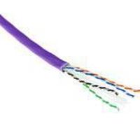 Cavo di installazione solido ACT Cat 6A U/UTP LSZH CPR euroclass ECA 23AWG viola 305 metri C6A U/UTP SOLID LSZH ECA 305M (XS611