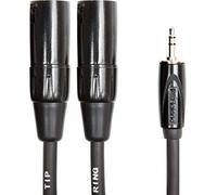 Cavo di interconnessione bilanciato Roland Black Series-da TRS da 1/8” a due XLR maschio, 1 m/3 ft - RCC-3-352XM