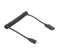 Cavo di Interfaccia Multimediale HD, Trasmissione Elevata 8K 60Hz, Design a Molla Retrattile, per Smartphone, Fotocamere, Tablet (Testa dritta)