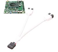 Cavo di intestazione USB a 9 pin - scheda madre splitter USB - adattatore di collegamento filo intrecciato | Durevole scheda madre PC Extension Lines per computer, Home Office School Internet Café