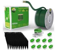 Cavo di limitazione da 100 m + 300 picchetti + 10 connettori per robot tosaerba, tosaerba, set di accessori per cavi di ricerca, compatibile con GARDENA/BOSCH/HUSQVARNA/WORX/HONDA/ROBOMOW