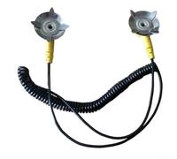 Cavo di messa a terra antistatico in PU e metallo a doppia estremità con ventosa per un collegamento sicuro a tappetini di messa a terra e prese di scarico statiche