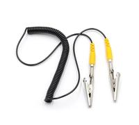 Cavo di messa a terra elettrostatico a spirale con doppia clip per messa a terra elettronica sensibile al polso di messa a terra