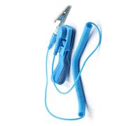 Cavo di messa a terra elettrostatico a spirale con doppia clip per messa a terra elettronica sensibile al polso di messa a terra