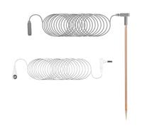 Cavo di messa a terra extra lungo 12,2 m con adattatori generali da polso, facile da usare per viaggi nel suolo sistemi elettrici con asta di messa a terra