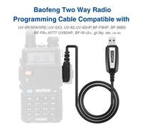 Cavo di programmazione USB con CD per Baofeng UV-5R/82/888S/UV-S9PLUS/UV-13/16/17/21 Pro e Quansheng UV-K5/5R Plus Walkie Talkie