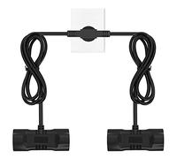 Cavo di prolunga 2 m con 4 prese, spina doppia 250 V/16 A, alloggiamento in plastica IP20, per casa, ufficio, interno (nero)