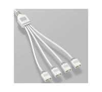 Cavo di prolunga 5V a 3 pin per scheda madre del computer 1 punto 2 hub di collegamento splitter ARGB, bianco