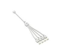 Cavo di Prolunga 5V un 3 Pin per Scheda Madre del Computer Prolunga di Collegamento Cavo Hub 1 Punto 4 Splitter ARGB, Bianca