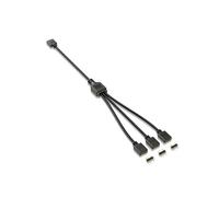 Cavo di Prolunga 5V un 3 Pin per Scheda Madre del Computer Prolunga di Connessione Cavo Hub 1 Punto 3 Splitter ARGB, Nero