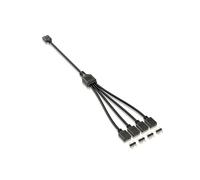 Cavo di Prolunga 5V un 3 Pin per Scheda Madre del Computer Prolunga di Connessione Cavo Hub 1 Punto 4 Splitter ARGB, Nero