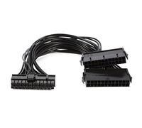 Cavo di Prolunga a 24 Pin per Alimentazione Doppia PSU, Cavo Adattatore Splitter per Alimentazione Doppia ATX a 24 Pin per Estrazione Mineraria 30 Cm 20 4 Pin.