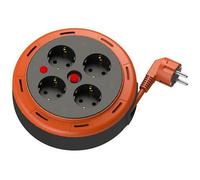 Cavo di prolunga a cassetta compatta, cavo da 5 m con 4 prese IP20 + fusibile termico + fusibile per bambini, 3x1mm2, messa a terra tipo SCHUKO , PHE-05310-F