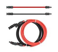 Cavo di prolunga a due estremità, cavo solare di colore rosso / nero da 6 mm², con spina solare integrata (2 x 1 m)