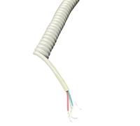 Cavo di prolunga a molla, cavo telefonico telescop 4 Core Spring Telescopic Spiral Phone Extension Cable Pack Of 5 White 15-70cm 3.0mm