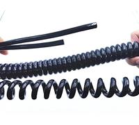 Cavo di prolunga a spirale, cavo a a molla, 1 pezzo, a for auto, filo anticorrosione a 4 anime, 20 AWG, 24, linea a for macchine utensili CNC, illuminazione mobile(2.5 Meters,4core 24AWG 0.2mm2)