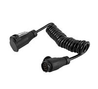 Cavo di Prolunga Adattatore 13 Pin per Rimorchio e Roulotte 12V a Spirale con Collegamento Spina da 13 Pin a 13 Pin per Veicoli Ricreazionali