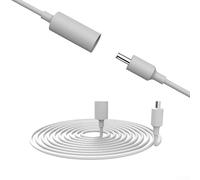 Cavo di prolunga antipolvere per Echo Dot di terza generazione elettrico di quinta generazione, impermeabile, con connettore sicuro, nucleo in rame isolato di quarta generazione, 3 m (bianco)