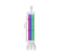 Cavo di Prolunga ARGB 12+4 Pin per Striscia LED, Cavo di Prolunga per Scheda Madre GPU, Alimentatore per Computer, Bianco