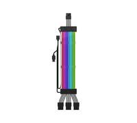 Cavo di Prolunga ARGB 12+4 Pin per Striscia LED, Cavo di Prolunga per Scheda Madre GPU, Alimentatore per Computer, Nero.