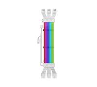 Cavo di Prolunga ARGB 3x8 Pin per Striscia LED PCIE, Cavo di Prolunga per Scheda Madre GPU, Alimentatore per Computer, Bianco.