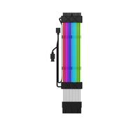 Cavo di Prolunga ARGB A 24 Pin per Striscia LED, Cavo di Prolunga per Scheda Madre GPU PCIE per Alimentatore del Computer, Colore Nero.