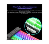 Cavo di Prolunga ARGB A 8 Pin per Striscia LED, Cavo di Prolunga per Scheda Madre GPU PCIE per Alimentatore del Computer, Colore Bianco.