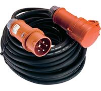 Cavo di prolunga AS Schwabe spina CEE - attacco CEE 32 A nero 2500 m con invertitore di fase 60519 (60519)