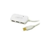 Cavo di prolunga attivo LogiLink USB 2.0 con hub USB 12 m, hub USB a 4 vie, connessioni: 1 x connettore USB-A, 4 x (UA0108)