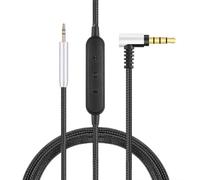 Cavo di prolunga audio di ricambio da 3,5 mm compatibile con cavo per cuffie Bose 700 NC700 QuietComfort Ultra QC45 QC35 I II QC25 OE2 Soundlink, 150 cm, argento con microfono