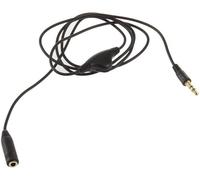 Cavo di prolunga audio stereo da 3,5 mm M/F 1 m, cavo di prolunga ausiliario per auricolari, cavo jack stereo con funzione di controllo del volume, utilizzato per telefoni, cuffie, altoparlanti