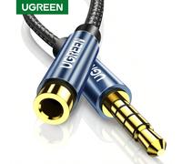 Cavo di prolunga audio UGREEN da 3,5 mm, da maschio a femmina, a 4 poli, cavo aux che supporta microfono e cuffie, compatibile con iPhone 6s, MP3, MP4 1.5M,1m,2m,0.5mPoliammide