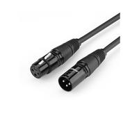 Cavo di prolunga audio XLR per microfono, 2 m, nero.