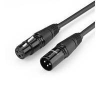Cavo di prolunga audio XLR per microfono, 2 m, nero.