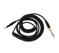 Cavo di prolunga Aux a spirale per cuffie, cavo di ricambio compatibile con Audio Technica, filo resistente, elastico ed estensibile, placcato oro.
