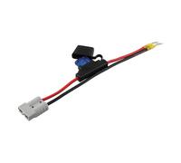 Cavo di prolunga bipolare per connettori Anderson, 8 AWG, 50 Amp, 30 cm, con guaina in PVC rosso/nero da 6 mm² + filo di rame, placcato argento per terminali ad anello e punto di connessione fusibile
