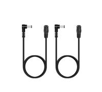 Cavo di Prolunga CC Lonnky 0,5 m 2 Pezzi Nero: 12 V, 5,5 mm x 2,1 mm, Forma a L 90°; Per TP-Link C520WS, TC60, Reolink RLC-810A, EZVIZ C3W, IMOU Bullet, Deco S1900, Luci LED KSIPZE, Soundbar ULTIMEA