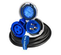 Cavo di prolunga CEE 32A 3 poli IP67 3x4mm gomma H07RN-F 1-50m